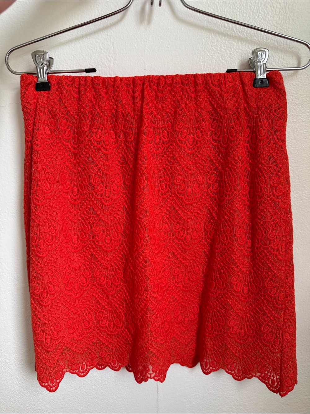 J. Crew Salmon Lace Mini Skirt